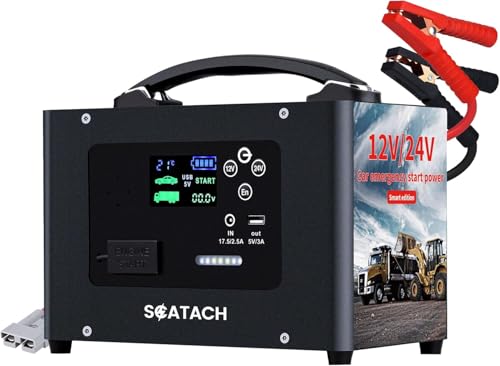 10000A Car Jump Starter, 24V 155WH Car Battery Jumper Starter for All Gas & All Diesel Engines, Heavy Duty Jump Starters Power Station Truck Jump Starter for Camping