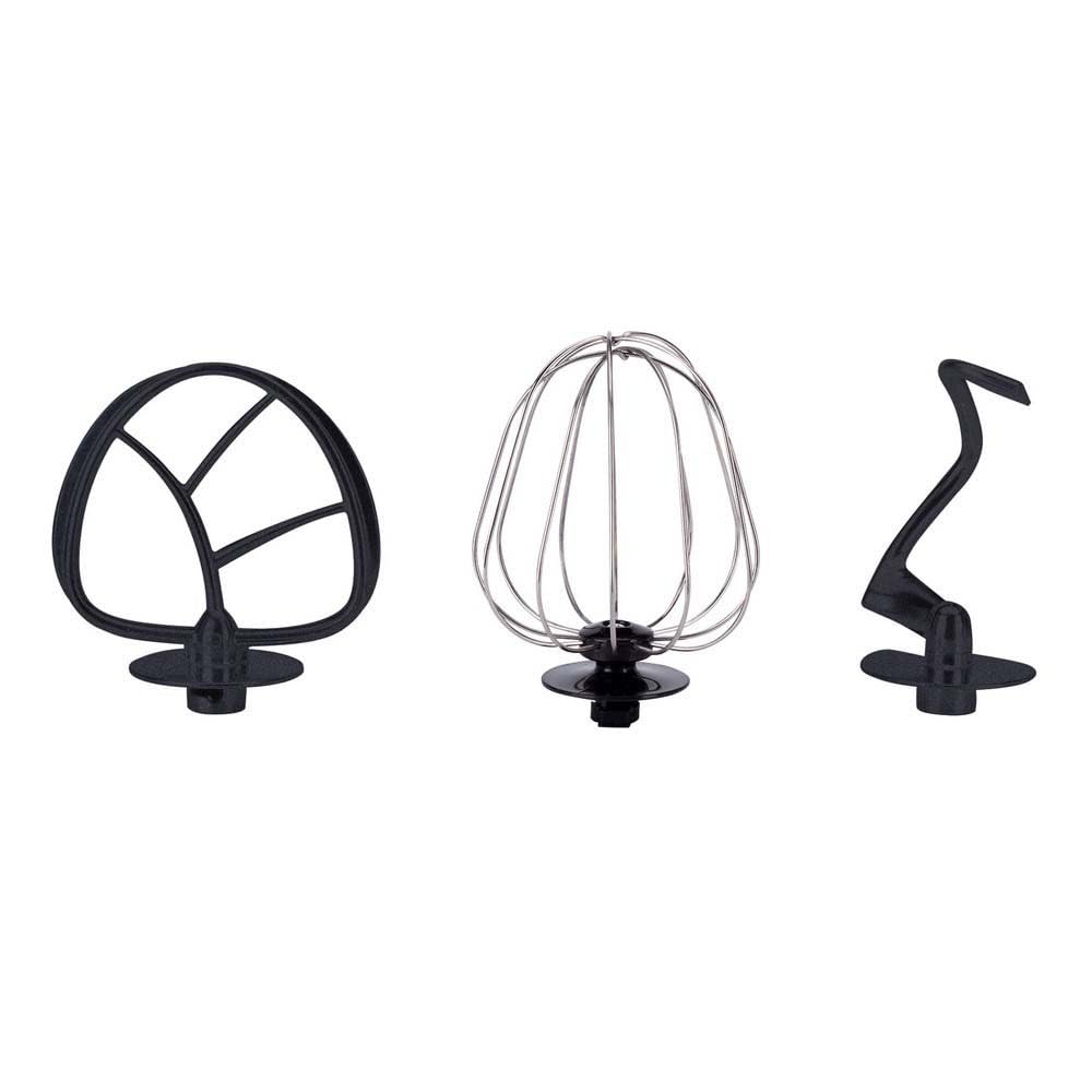 Jata JEMA1502 Batidora Amasadora Mezcladora con Bol de Acero Inoxidable de 5 L, 1200 W, 6 velocidades + PULSE, Base Giratoria, Tapa antisalpicaduras, Incluye accesorios