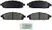 Bosch BE1080 Blue Disc Brake Pad Set for Jeep: 2006-10 Commander, 2005-10 Grand Cherokee - FRONT