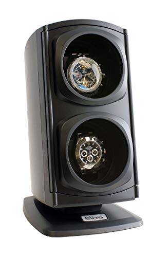 [Newly Upgraded] Versa Automatic Double Watch Winder In Black - New Direct Drive Motor, Independently Controlled Settings, 12 Different Settings, Adjustable Watch Pillows - No Magnets #TOP1