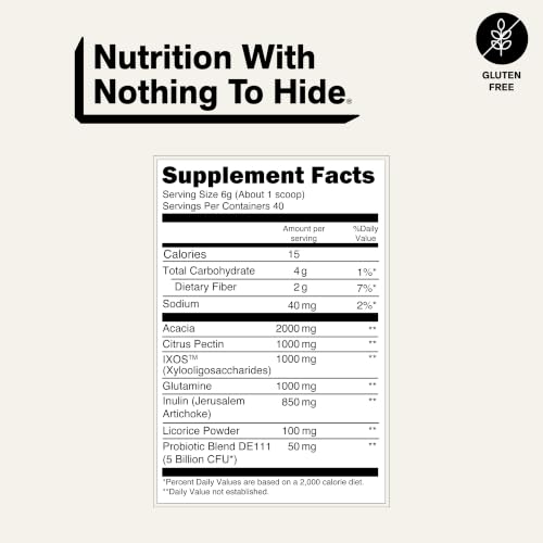 Image of NAKED Gut - Daily Gut Health Supplement Powder, GMO-Free, Soy-Free, Gluten-Free, Vegan and Hypoallergenic, 40 Servings (Pack of 2)