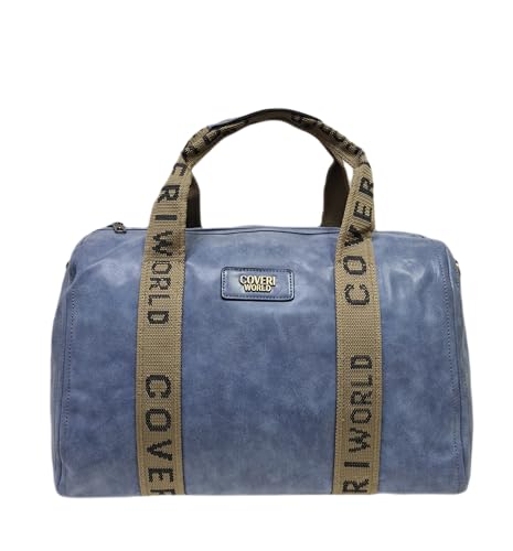 Coveri - Bolsa de viaje unisex - Bolso de mano bandolera para el fin de semana - Gran capacidad - Ideal para gimnasio, escuela, trabajo, etc - Art. 3437, Azul cielo., 40X23X23 cm, Contemporáneo