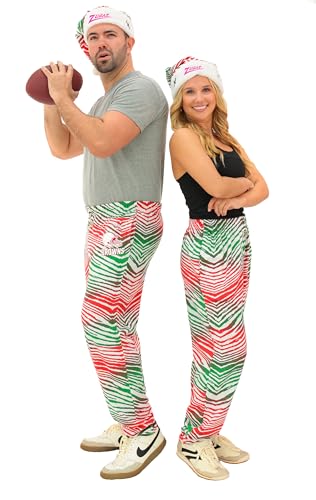 Zubaz NFL Adult Unisex Z88 Embroidered Holiday Ombre Pant, Cleveland Browns, Small