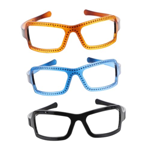 Homoyoyo Lot De 3 Bandeaux Créatifs Pour Cheveux Style Lunettes, Taille Unique, Décoration Colorée, Accessoires Pour Filles Et Femmes, Pour Maquillage Et Soin Du Visage