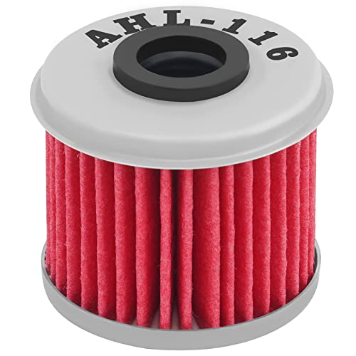 Ahl 116 Oil Filter For Honda Crf450X Crf450 X 444 2005 2006 2007 2008 2009/Crf450R Crf450 Crf 450R 450 Replaces Part # 15412-Meb-67 15412-Men-671 8000 A7019 2521231 (Pack Of 8) #TOP2