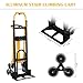 Heavy Duty 3-in-1 Aluminum Convertible Hand Truck Dolly Cart, 800 lbs Capacity, Folding & Adjustable Frame with Rubber Wheels, Ergonomic Handle - for Warehouse, Supermarket, Garden (Industrial Use)