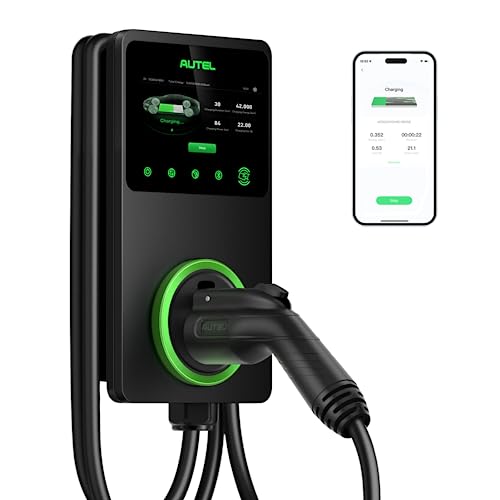 Autel MaxiCharger Home Smart Electric Vehicle (EV) Charger, 40 Amp Level 2 Wi-Fi and Bluetooth Enabled EVSE, Indoor/Outdoor Car Charging Station, with in-Body Holster and 25-Foot Cable(6-50 Plug)