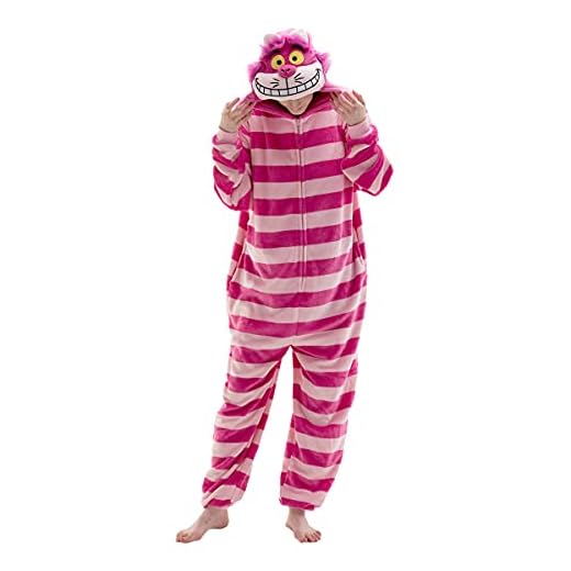 COSUSKET Fitted Unisex Adult Bear Onesie Pajamas, Halloween Flannel Women's Cosplay Animal One Piece Costume