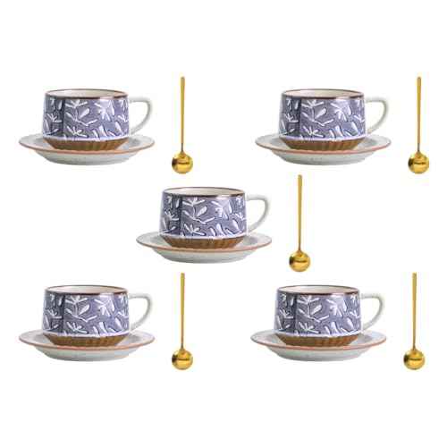 m.m　皿5枚、カップ5客　お揃いセット Amazon｜[Dolce duo] コーヒーカップ セット (箱入り) ギフト用