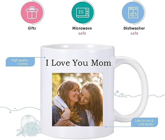 Miniatura 5 de Taza de café personalizada, taza personalizada con texto fotográfico y logotipo, tazas personalizadas con imagen, taza personalizada de 11 onzas,