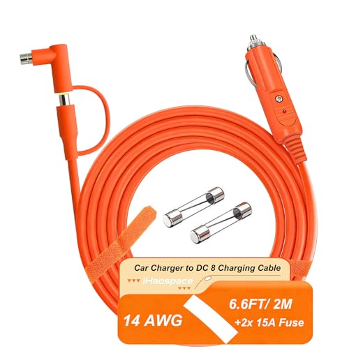 Car Charger auf DC 8mm DC 7909 + 8020 KFZ Ladekabel 14AWG 2M...