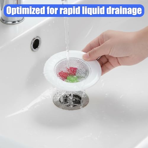 Coladores para fregadero de acero inoxidable 2 piezas blanco miniatura 3