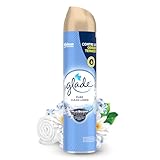 Glade Ambientador Aerosol Clean Linen, Combate Malos Olores, con Aceites Esenciales, 1 Aerosol