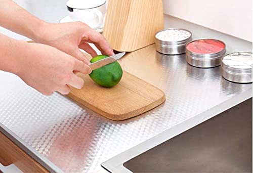 Image of Barebeauty 60 x 200 cm Kitchen Wallpaper, Self Adhesive Oil Proof Waterproof Wall Sticker for Kitchen, Anti-Mold Heat Resistant Backsplash Wall Covering (Pack of 3, 38.76 Sq. Ft. Approx)