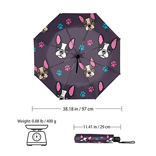 Parapluie de voyage coupe-vent automatique 3 plis solide et léger