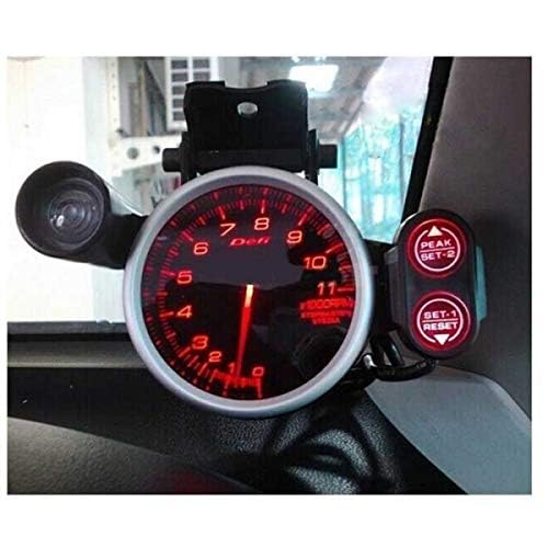RPM Tacho meter Big Defi Style Meter Racer Gauge RPM Tachometer with 7 Colour LED Light Digital Speedometer Universal for all the Cars.-image-3