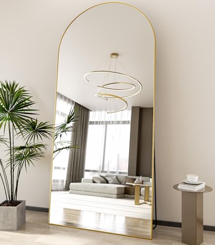 Image of Koonmi 86x40 Arched Full Length Mirror, Floor Mirror with Stand