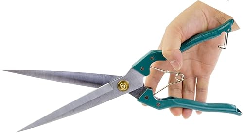 Miniatura 3 de Tijeras de mano para jardinería o esquila de ovejas - Tijeras topiariassetos de acero inoxidable manganeso para poda PM-006-C