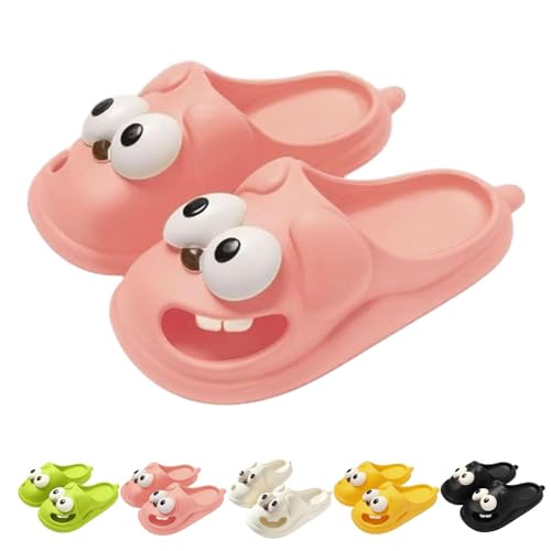 Cute Big Eyed Dog Slippers, Women´s Tongue Kiss Slippers, Anti-Slip Beach Pool Shower Shoes, Closed Toe Slide Sandals