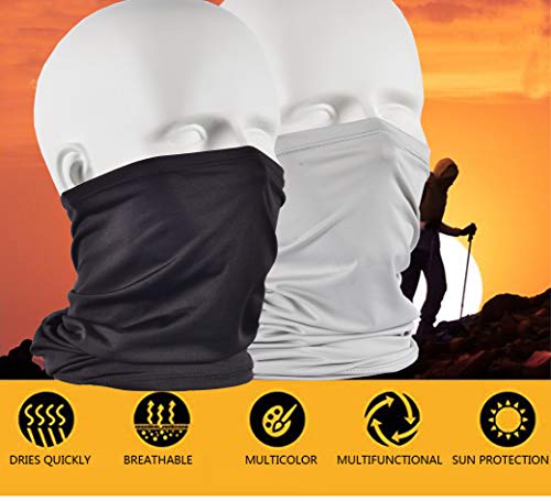 Image of UV Face Cover Neck Gaiter Mask Dust Protection Magic Scarf Wind Bandana Balaclava for Summer Running Fishing 4 PCS
