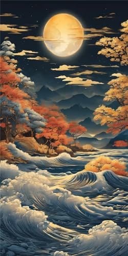 Diamond painting grand format vagues pour sublimer votre décoration murale de salon