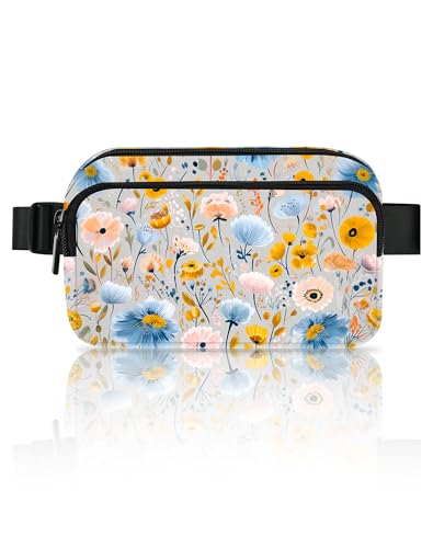 Image of Flower Fanny Pack for Women Belt Bag Fashion Everywhere Waist Pouch Lightweight Crossbody Bags with Adjustable Strap