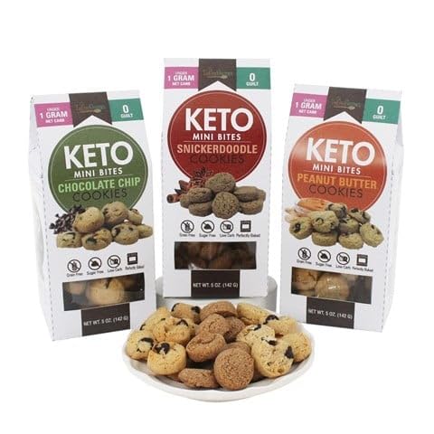 Too Good Gourmet 102.1146R Bite-Sized Keto-Friendly Cookies Sampler Set - Set of 3