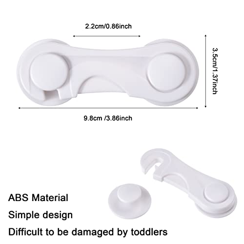 6 PCS Plastic Cupboard Locks for Children Baby Safety Locks, Child Wardrobe Locks for Cabinets Drawers Fridge Door Adhesive Locks for Kids Kitchen Furniture