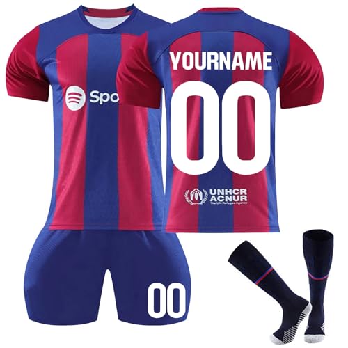 XYYYHTL 24/25 Maglia Calcio Personalizzabile per Bambino Adulti e Kit Allenamento Calcio Tuta Calcio Uomo Completo Calcio con Calze T-Shirt da Calcio e Pantaloncini Sportiva da Uomo Bambino Ragazzo