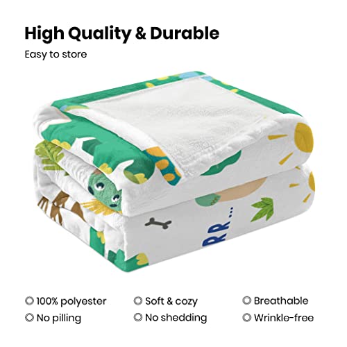 Miboi Fleece Blanket Throw Flannel Fleece Throw Blanket Soft Dinosaur Blanket For Boys #TOP4