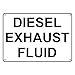 Weatherproof Plastic Diesel Exhaust Fluid Sign with English Text