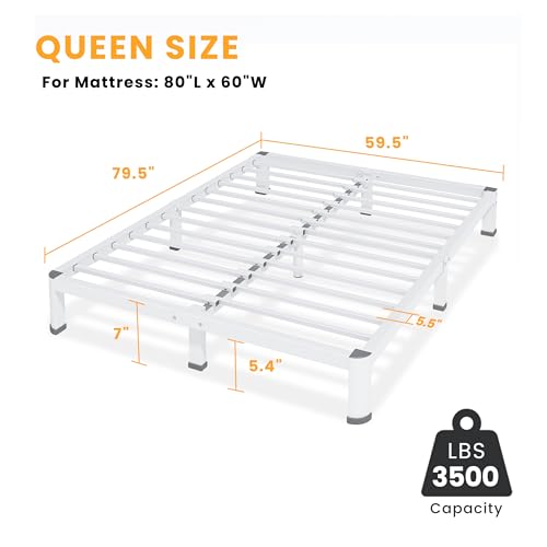 Superay 7 Inch Queen Bed Frame Low Profile with Rounded Legs, Easy Assembly by Superay - Used condition - Image 2