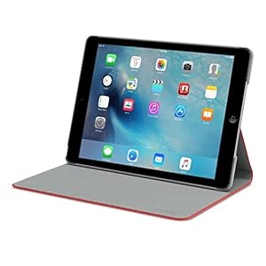 Logitech Hinge Flex RED for iPad Air 2 - Unisex Tablet Case - Portable Electronic Device Cover - Water Resistant - Auto Sleep/ Wake - 9.7 inches - Red - Solid - Art