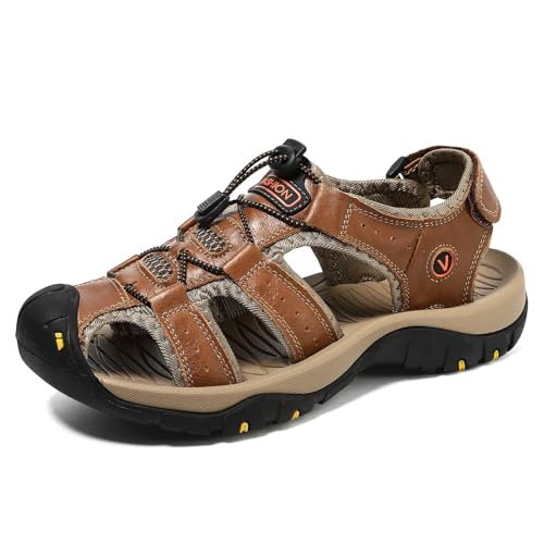 Men Closed Toe Hiking Sandals Walking Water Wading Shoes Comfort Non-slip Sport Outdoor Sandals