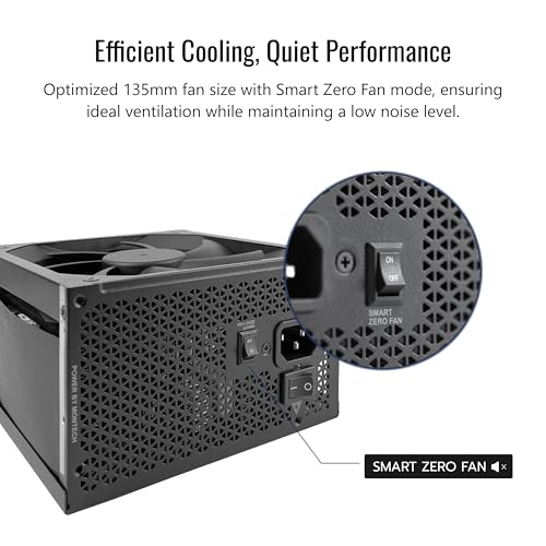 MONTECH Century II - 850W High-End ATX Gaming Power Supply - 80 Plus Gold & Cybenetics Platinum - Fully Modular - ATX 3.1 & PCIe 5.1 Ready with 12V-2x6 Cable - 10 Years Warranty - Image 8
