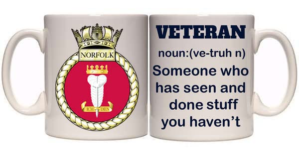 HMS Norfolk Mug (MI18) Veteran Military Royal Navy 11oz & 15oz Gift (15OZ)
