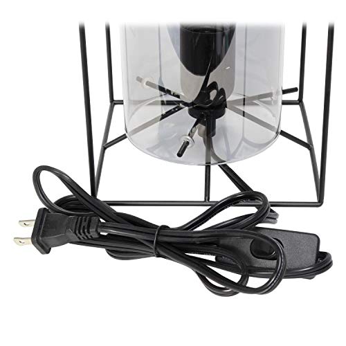 Elegant Designs LT2069-SMK Small Exposed Glass and Metal Table Lamp, Black and Smoke by Elegant Designs - Image 7