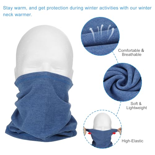 PATIKIL Winter Neck Warmer, Windproof Neck Gaiter Cold Weather Scarf Face Covering Ski Gaiter for Men Women4