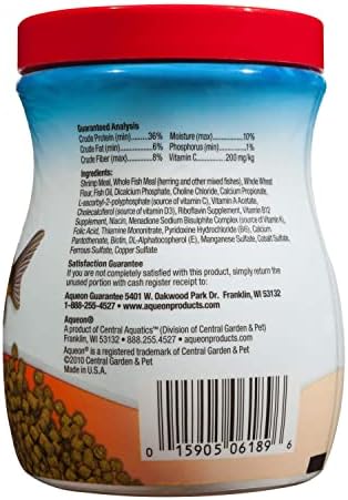 Aqueon Shrimp Pellets Sinking Food for Tropical Fish, Goldfish, Loaches, Catfish and Other Bottom Feeding Fish, 6.5 oz
