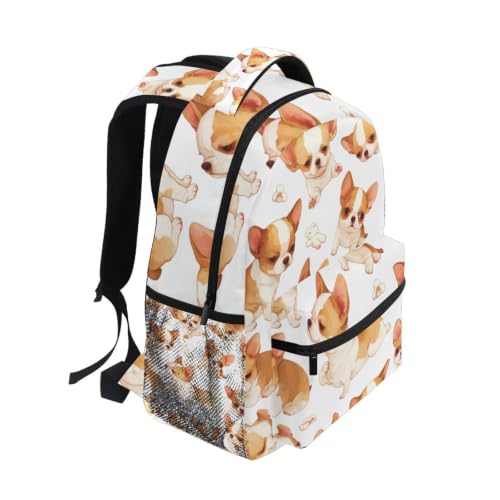 Cartable école petits chiens marron mignon pour protéger l'ordinateur ados - 2