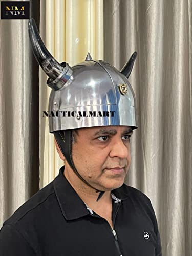 image for NauticalMart Authentic Reproduction Steel Viking Warrior HelmetHorns a