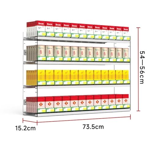 Vitrina de acrílico estructural de 79 cm para comercios y estancos 2