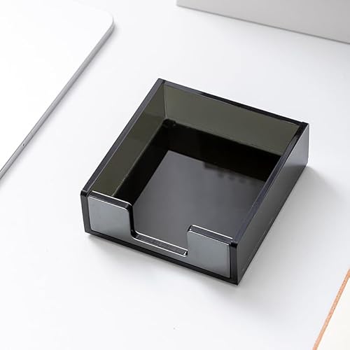 メモボックス 付箋ボックス 卓上収納ボックス 付箋ホルダーディスペンサー事務用品 ふせん ケース ペンホルダ メモ帳 整理整頓 多機能 収納ボックス ケース オフィスホーム用メモホルダー (Black)