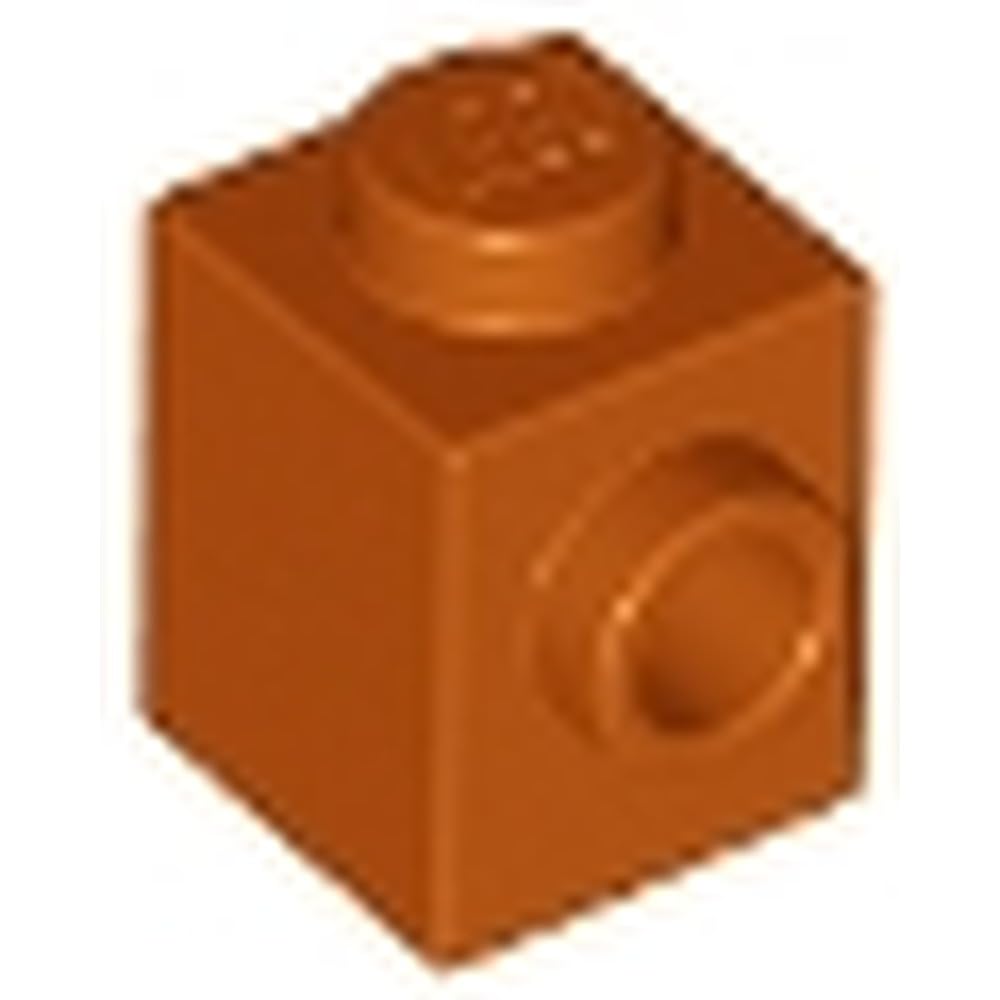 LEGO Modified Brick 1 x 1 with Side Stud, Part 87087 (Dark Orange, 10, count) — image 1