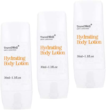 Travelwell Hotel Travel Size Guest Body Lotion 1.0 Fl Oz/30ml, Individually Wrapped 50 Bottles per Box | Travel Size Toiletries | Hotel Toiletries Bulk Set