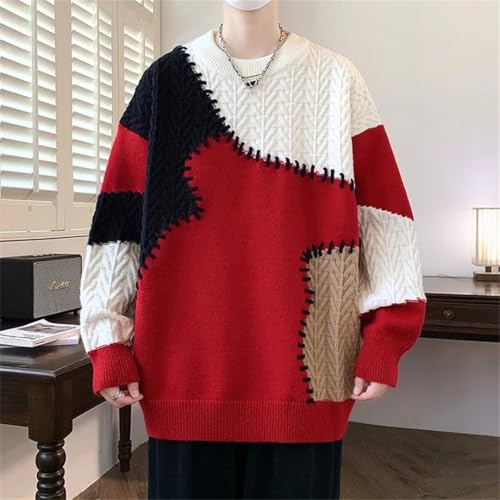 Mens Winter Sweater Men Thick Warm Loose Sweaters Back to School Korean Casual Jumpers3