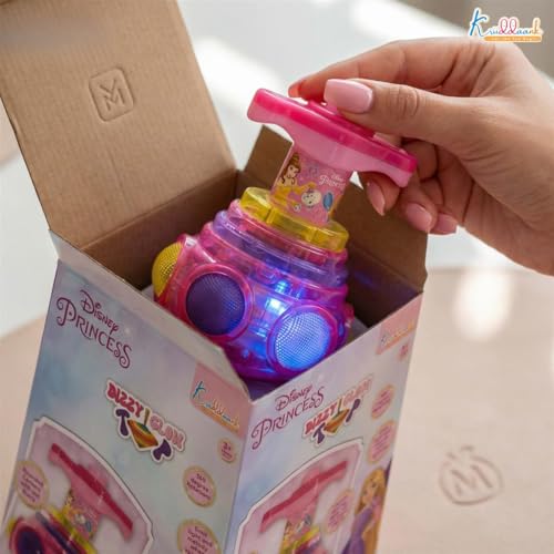 Image of Princess Dizzy Glow Top - LED Light & Music Spinning Top Toy for Girls, Magic Princess Spinner with Musical Sound & 360 Degree Rotation, Musical Lattoo Birthday Gift for Kids 3+ Years