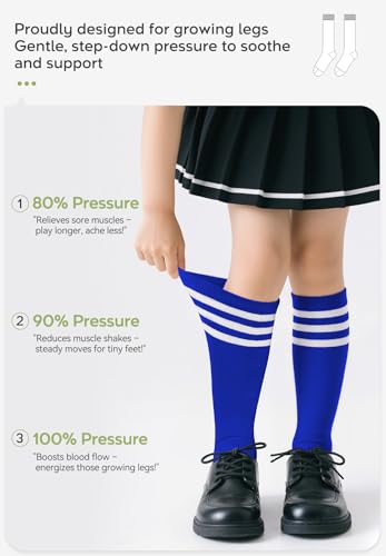 Zando Kids Soccer Socks Baseball Football Softball Socks Cotton Girls Uniform Socks Boys Knee High Socks4