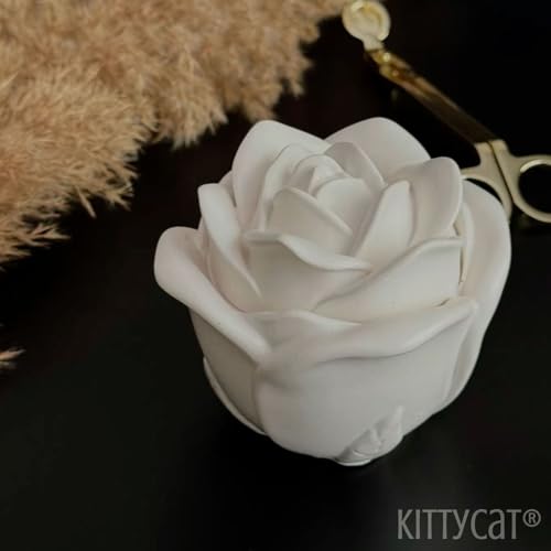 Image of Kitty Cat Aesthetic Soy Wax Scented Candles | Reusable Concrete Sea Shell Jars | Vanilla Aroma | 12+ Hours Burn Time | Perfect Home Decor for Bedroom, Office & Hostel (Eternal Bloom Candle)