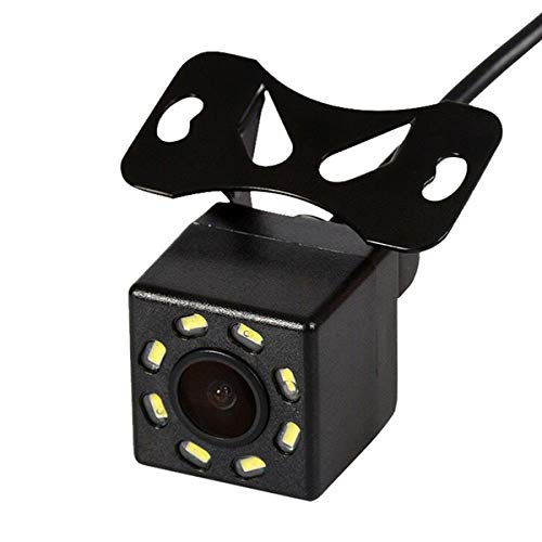 バックカメラ 防水IP68 CCD LED8灯 フロント リヤ 角型 視野角150度 正像・鏡像切替 ガイドライン有・無し...